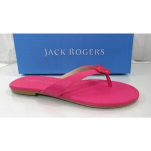 Jack Rogers Roxy Flip Flop Thong Toe Sandal Rondelle Ornament Magenta Size 8.5
